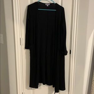 LuLaroe Sarah Cardigan Black ribbed